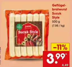 Netto Marken-Discount Kamar Geflügel Bratwurst Angebot
