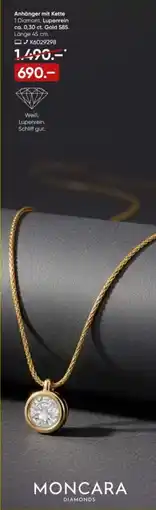 Galeria MONCARA DIAMONDS Anhänger mit Kette Angebot