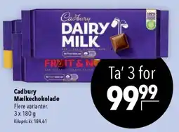 CITTI Markt Cadbury Mælkechokolade Angebot