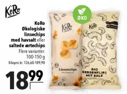 CITTI Markt KoRo Økologiske linsechips med havsalt eller saltede ærtechips Angebot