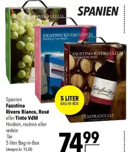 CITTI Markt Faustino Rivero Bianco, Rosé eller Tinto VdM Angebot