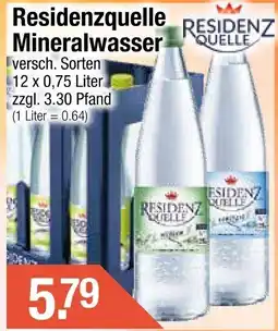 Getränke City Residenzquelle Mineralwasser Angebot