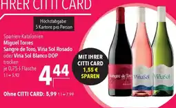 CITTI Markt Miguel Torres Sangre de Toro, Viña Sol Rosado oder Viña Sol Blanco DOP trocken Angebot