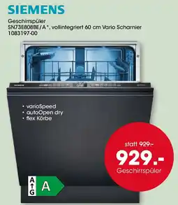 Möbel Martin SIEMENS Geschirrspüler Angebot