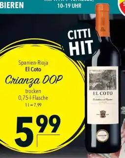CITTI Markt El Coto Crianza DOP Angebot
