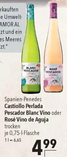 CITTI Markt Castiollo Perlada Pescador Blanc Vino oder Rosé Vino de Aguja Angebot