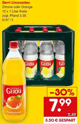 Netto Getränke Discount Gerri Limonaden Zitrone oder Orange Angebot