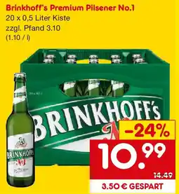 Netto Getränke Discount Brinkhoff's Premium Pilsener No.1 Angebot