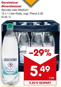 Netto Getränke Discount Gerolsteiner Mineralwasser Angebot