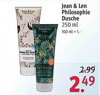 Rossmann Jean & Len Philosophie Dusche Angebot