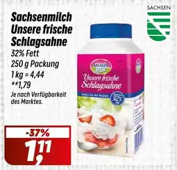 Simmel Sachsenmilch Unsere frische Schlagsahne Angebot