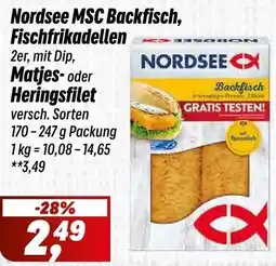 Simmel Nordsee MSC Backfisch, Fischfrikadellen , Matjes- oder Heringsfilet Angebot