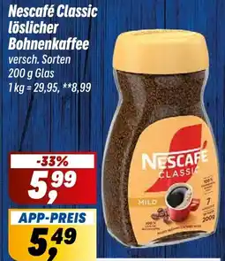 Simmel Nescafé Classic löslicher Bohnenkaffee Angebot