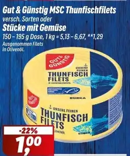 Simmel Gut &Günstig MSC Thunfischfilets oder Stücke mit Gemüse Angebot