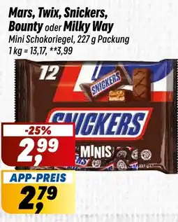 Simmel Mars, Twix, Snickers, Bounty oder Milky Way Angebot