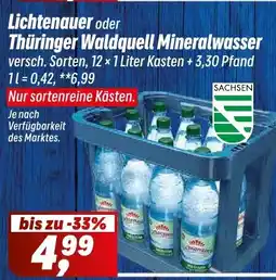Simmel Lichtenauer oder Thüringer Waldquell Mineralwasser Angebot