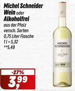 Simmel Michel Schneider Wein oder Alkoholfrei Angebot
