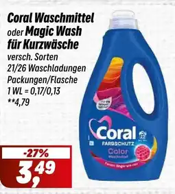 Simmel Coral Waschmittel oder Magic Wash für Kurzwäsche Angebot
