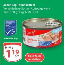 Globus Jeden Tag Thunfischfilet Angebot