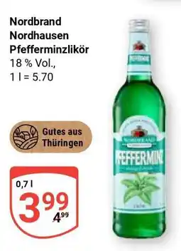 Globus Nordbrand Nordhausen Pfefferminzlikör Angebot