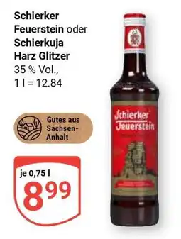 Globus Schierker Feuerstein oder Schierkuja Harz Glitzer Angebot