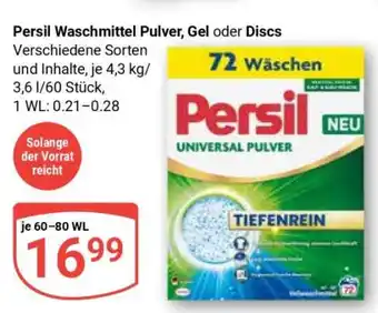 Globus Persil Waschmittel Pulver, Gel oder Discs Angebot