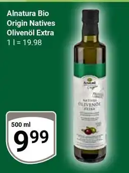 Globus Alnatura Bio Origin Natives Olivenöl Extra Angebot