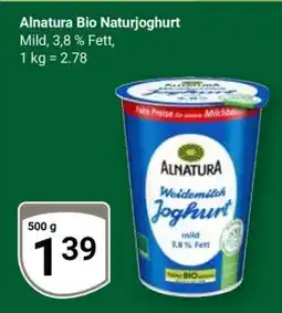 Globus Alnatura Bio Naturjoghurt Angebot