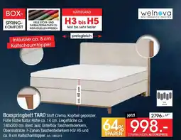 Zurbrüggen welnova Boxspringbett TARO Angebot