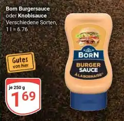 Globus Born Burgersauce oder Knobisauce Angebot