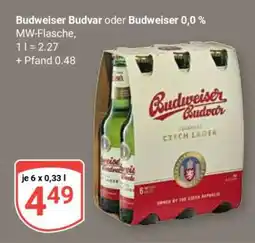 Globus Budweiser Budvar oder Budweiser 0,0 % Angebot