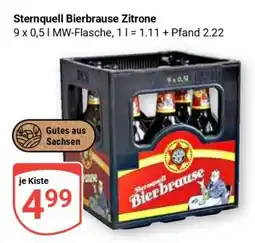 Globus Sternquell Bierbrause Zitrone Angebot