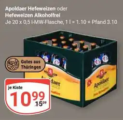 Globus Apoldaer Hefeweizen oder Hefeweizen Alkoholfrei Angebot