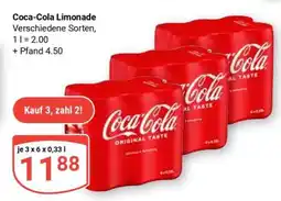 Globus Coca-Cola Limonade Angebot