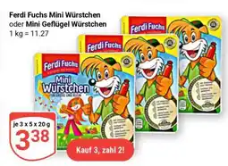 Globus Ferdi Fuchs Mini Würstchen oder Mini Geflügel Würstchen Angebot