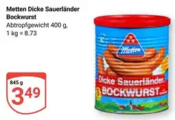 Globus Metten Dicke Sauerländer Bockwurst Angebot