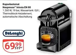 Globus Kapselautomat Nespresso Inissia EN 80 Angebot