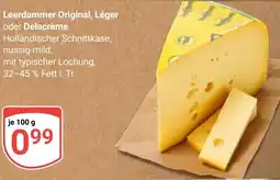 Globus Leerdammer Original, Léger oder Delacrème Angebot