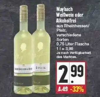 Edeka Maybach Weißwein Oder Alkoholfrei Angebot