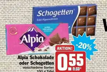 Hit Alpia Schokolade Oder Schogetten Angebot