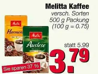 Edeka Scherer Melitta Kaffee Angebot