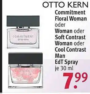 Rossmann Otto Kern Commitment Floral Woman Oder Woman Oder Soft Contrast Woman Oder Cool Contrast Man Edt Spray Angebot