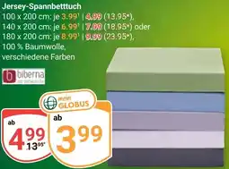 Globus biberna Jersey-Spannbetttuch Angebot