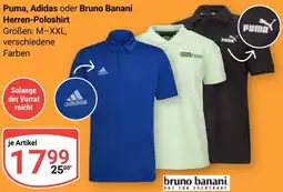 Globus Puma, Adidas oder Bruno Banani Herren-Poloshirt Angebot