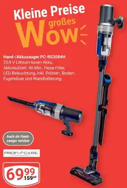 Globus PROFI CARE Hand-/Akkusauger PC-BS3084H Angebot
