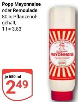 Globus Popp Mayonnaise oder Remoulade Angebot