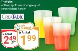 Globus CREATABLE Trinkglas Angebot