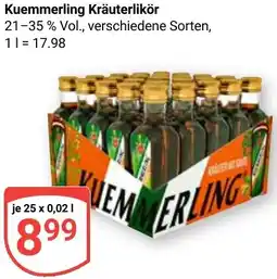 Globus Kuemmerling Kräuterlikör Angebot