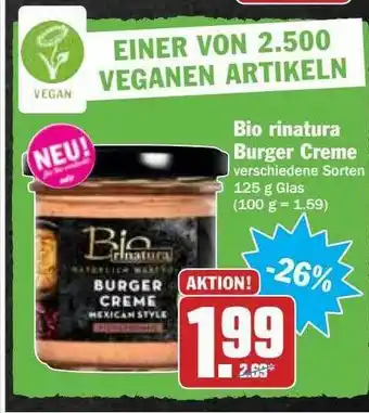 Hit Bio Rinatura Burger Creme Angebot