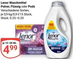 Globus Lenor Waschmittel Pulver, Flüssig oder Pods Angebot